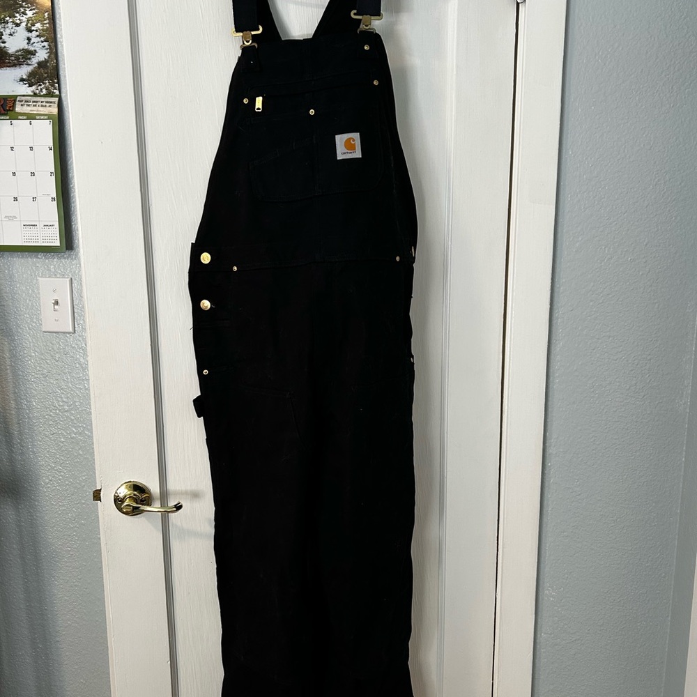 Carhartt Black Overalls Men's 36x28